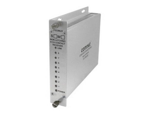 COMNET COMMUNICATION NETWORKS  FDC8NLRS1      8 Channel Contact Closure Receiver, Non-Latching, sm, 1 fiber