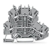 WAGO CORPORATION  2002-2201      Double-deck Terminal Block; Through/through Terminal Block; L/L; Without Marker Carrier; Suitable For Ex E II Applications; For Din-rail 35 X 15 And 35 X 7.5; 2.5 mm2; Push-in CAGE CLAMP