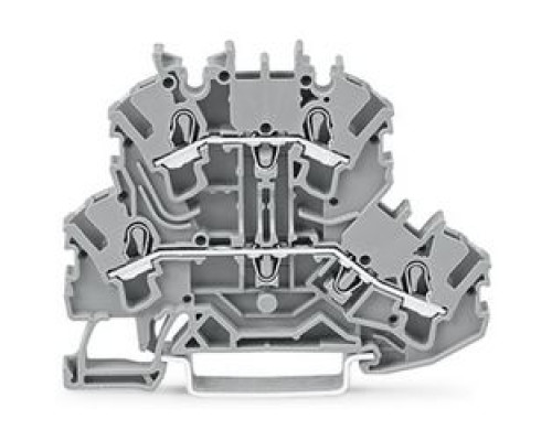 WAGO CORPORATION  2002-2201      Double-deck Terminal Block; Through/through Terminal Block; L/L; Without Marker Carrier; Suitable For Ex E II Applications; For Din-rail 35 X 15 And 35 X 7.5; 2.5 mm2; Push-in CAGE CLAMP