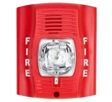 SYSTEM SENSOR  P2RK-R               Horn/Strobe, 2-wire, Standard-candela, Outdoor, Wall Mount, Red