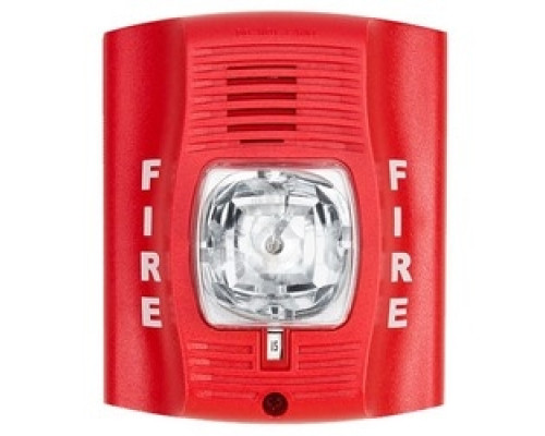 SYSTEM SENSOR  P2RK-R               Horn/Strobe, 2-wire, Standard-candela, Outdoor, Wall Mount, Red