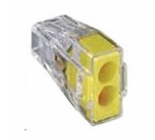 WAGO CORPORATION  773-162/K194-4045  51204477      2-conductor Pushwire connector for junction boxes with transparent housing and yellow cover