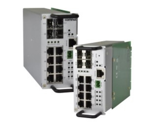 COMNET COMMUNICATION NETWORKS CNGE12FX4TX8MSPOE/TS   Traffic Detector Rack Industrially Hardened Managed Switch with 8 10/100/1000Base-TX & 4 100/1000Base-FX Ports & Optional PoE+