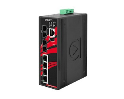 ANTAIRA TECHNOLOGIES LLC  LMX-0602-M-V2      6-Port Industrial Managed Ethernet Switch w/4 10/100Tx + 2 100Fx Multimode 2Km- Version 2 Hardware