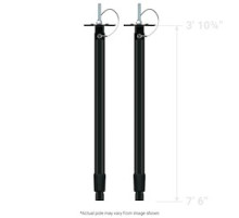 CLINTON ELECTRONICS CE-CP8B-2PK        8’ TELESCOPING CEILING MOUNT CAMERA POLE, BLACK, TWO 2  PER BOX, UL LISTED