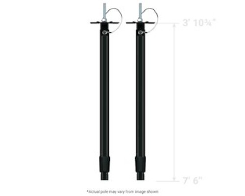 CLINTON ELECTRONICS CE-CP8B-2PK        8’ TELESCOPING CEILING MOUNT CAMERA POLE, BLACK, TWO 2  PER BOX, UL LISTED