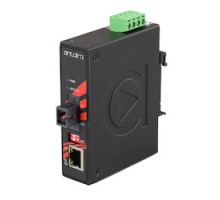 ANTAIRA TECHNOLOGIES LLC IMC-C1000-WB-S1-T   Compact Industrial Gigabit Ethernet Media Converter, with 10/100/1000TX to SC Single Fiber WDM-B , Single-Mode 10km, TX1550nm - RX1310nm; EOT: -40 to 80C