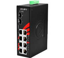 ANTAIRA TECHNOLOGIES LLC LNP-1002G-SFP   10-Port Industrial PoE+ Unmanaged Ethernet Switch, w/8 10/100/1000Tx 30W/Port + 2 100/1000 SFP Slot