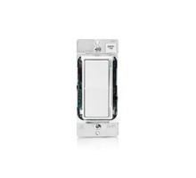 LEVITON  DSE06-10Z      Decora Electronic Low Voltage, Dimmable LED And CFL Rocker-slide Dimmer, 600VA-120VAC Electronic Low Voltage, 300W-120VAC Dimmable LED And CFL, 60hz, Neutral Required, Single Pole Or 3-way - White, Ivory & Light Almond