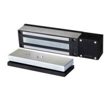 SECO-LARM USA INC  E-942FC-1K3SQ      Electromagnetic Gate Lock, Face Mount, 12/24 Volt DC, 500/250 Milliampere, 1200 Lb Holding Force, Stainless Steel, Black, With Weldable Bracket