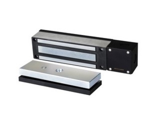 SECO-LARM USA INC  E-942FC-1K3SQ      Electromagnetic Gate Lock, Face Mount, 12/24 Volt DC, 500/250 Milliampere, 1200 Lb Holding Force, Stainless Steel, Black, With Weldable Bracket