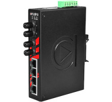 ANTAIRA TECHNOLOGIES LLC LNP-0602-ST-S3   6-Port Industrial PoE+ Unmanaged Ethernet Switch, w/4 10/100Tx 30W/Port , 2 100Fx Single-mode 30Km, ST Connector
