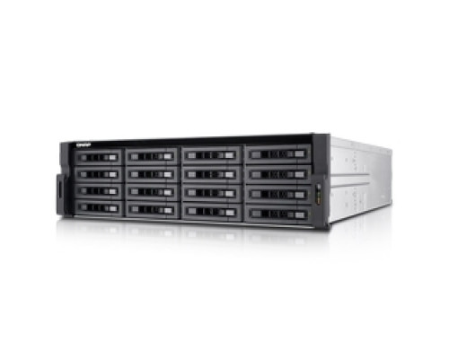 QNAP SYSTEMS TVS-EC1680U-SAS-RP-8GE-R2-US   16-bay NAS and iSCSI/ IP-SAN, 3U, SAS 12G, SAS/SATA 6G, 4 x 1GbE, 2 x 10GbE SFP+ , 40GbE-ready, Redundant PSU