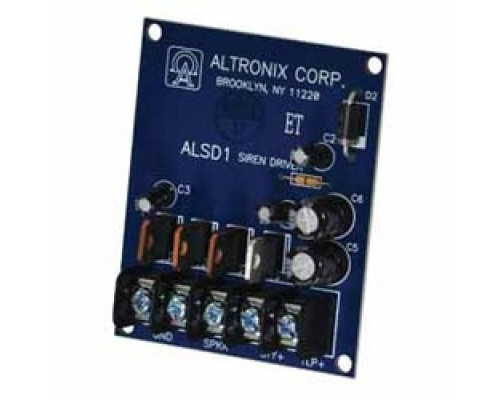 ALTRONIX  ALSD1      Dual Channel Siren Driver, 6/12VDC, 113 db to 120 db