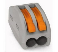 WAGO CORPORATION  222-412/VE00-2500      Compact splicing connector - 2-conductor terminal block, operating levers, max. continuous service temperature 85C