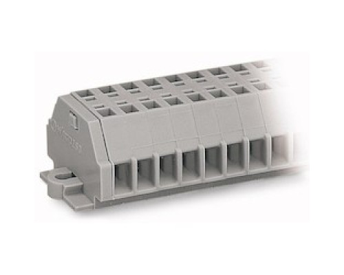 WAGO CORPORATION  260-112      2-conductor Terminal Strip; With Fixing Flanges; For Screw Or Similar Mounting Types; Fixing Hole 3.2 mm Dia.; With 209-123 Mounting Carrier For DIN 35 Rail; 12-pole