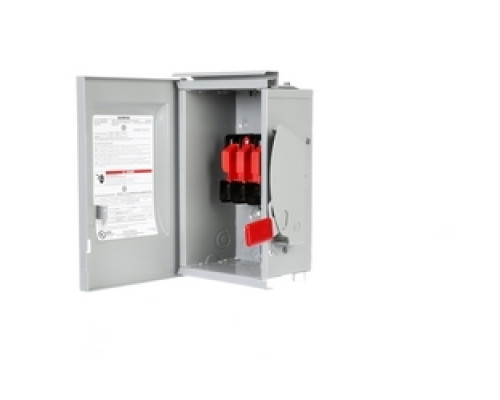 SIEMENS  US2:GNF322R      Safety Switch, Non-Fusible, General Duty, 240 Volt AC, 250 Volt DC, 60A, 15 HP at 3 Phase, 3 Wire, 3 Pole, NEMA 3R, For Outdoor