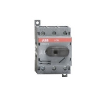 ABB  OT63F3      Non-Fused Disconnect Switch, 60 Amp, Base and DIN Rail Mounted. 3-Pole AC. UL 508. For use with 6 mm Shafts and Handles.