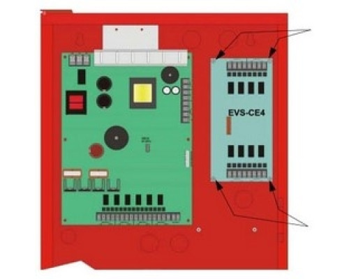 SILENT KNIGHT - HONEYWELL FIRE  EVS-CE4               Fire Alarm Control Panel Audio Expander, 4-Circuit, For 5820XL-EVS Fire Alarm Control Panel