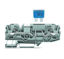 WAGO CORPORATION  2006-1681      2-conductor Fuse Terminal Block For Mini-automotive Blade-style Fuses; With Test Option; Without Blown Fuse Indication