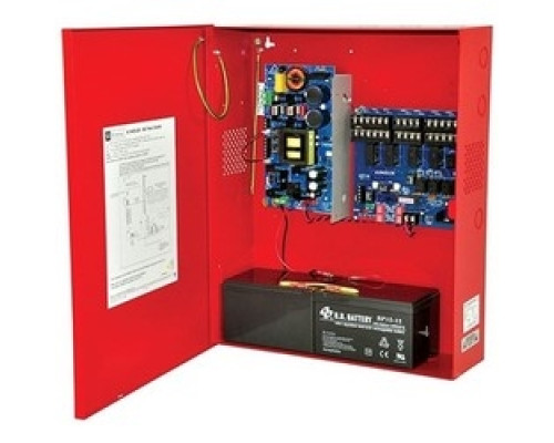 ALTRONIX  AL1042ULADA               NAC Power Supply, 4 Class A or 4 Class B Outputs, 24VDC @ 10A, 115VAC, Red BC400 Enclosure