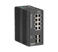 BLACK BOX NETWORK SERVICES LIE1014A   Gigabit Ethernet 1000-Mbps Extreme Temperature Managed PoE+ Switch - 8 10/100/1000-Mbps Copper RJ45, 4 100/1000-Mbps SFP