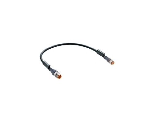 LUMBERG AUTOMATION  600003108  RST3RKMV3224/1M      M12 Micro actuator/sensor cordset, double-ended, 3-pole, male straight to M8, 3-pole female straight connector with threaded joint and black PUR halogen free molded cable. cable length: 1M