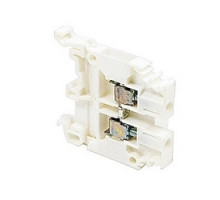 TE-ENERGY  010505120  010505120      White, feed through terminal block with 6 mm spacing, 30 Amp rated UL current with screw clamp connection that accepts 22-10 AWG UL wire range