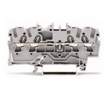 WAGO CORPORATION  2002-1401      4-conductor Through Terminal Block; 2.5 mm2; Suitable For Ex E II Applications; Side And Center Marking; For Din-rail 35 X 15 And 35 X 7.5; Push-in CAGE CLAMP