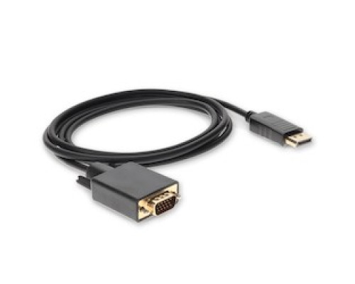 PROLABS DISPLAYPORT2VGA6F-C   6ft DisplayPort 1.2 Male to VGA Male Black Cable For Resolution Up to 1920x1200 WUXGA
