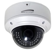 SPECO TECHNOLOGIES  VLD1TW      Network Camera, IR, Dome, HD-TVI, OSD, Day/Night, PoE, 2 Megapixel, 1080 Resolution, 2.8 to 12 MM Auto-Iris Vari-focal Lens, 12 Volt DC, 400 Milliampere, White Housing