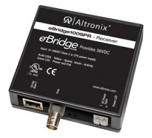 ALTRONIX  EBRIDGE1SPR      Ethernet Receiver, 1-Port, PoE/PoE+/Hi-PoE, 100 Mbps, Auto Crossover, RJ45 Connector, 4-Pair Cat 5 Cable, 3.5