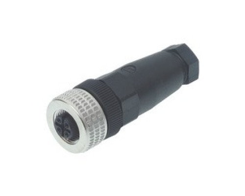 HIRSCHMANN 933139-100   ELKA 4012 PG7 black; Straight Cable Socket, unassembled, strain relief by means of clamping cage, 4 contacts, female, PG7, IEC 61076-2-101 Ed. 1 / IEC 60947-5-2, black housing, 4A 250V AC/DC