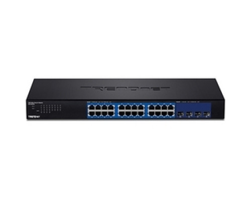 TRENDNET  TEG-30284      28-port Web Smart Switch with 24 x Gigabit Ports and 4 x 10G SFP+ Slots