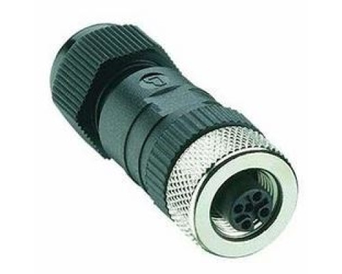 LUMBERG AUTOMATION  600003557      DeviceNet, 5-pole, female field attachable M12 connector with screw terminal connection, cable outlet suitable for THIN DeviceNet cable, DeviceNet color coding