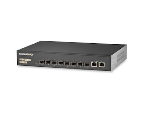 SIGNAMAX  FO-SC10120      C-100 8 Port Gigabit SFP Switch with 2 Gigabit Ports