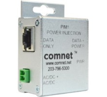 COMNET COMMUNICATION NETWORKS  PIM1      Power Over Ethernet Midspan Injector, Passive, Industrial, RJ45 Connector, 12 to 48 Volt DC, 30 Watt