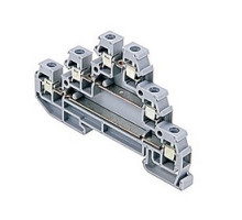 TE-ENERGY  011554111      Gray, three level sensor terminal block with 6 mm spacing, 26 Amp rated UL current with screw clamp connection that accepts 22-14 AWG UL wire range