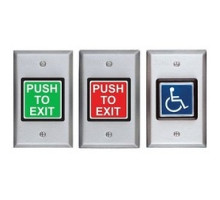 SECURITY DOOR CONTROLS  423PU      Door Exit Switch, Momentary, SPDT, 1-Gang, 12/24 Volt DC, 3 Ampere, 2