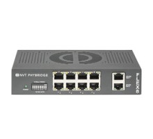 NVT PHYBRIDGE  NV-FLX-08-DEMO      FLEX8 Demo Port Long Reach 2 or 4 pair UTP PoE 50 Watts Unmanaged Switch