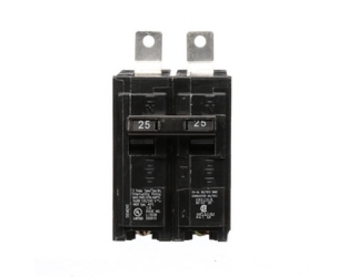 SIEMENS  US2:B225      Molded Case Circuit Breaker, Common Trip, Thermal Magnetic, Panelboard Mount, 2 Pole, 120/240 Volt AC, 25A, 10 kA Interrupting Rating