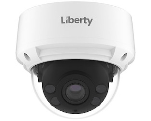 LIBERTY SECURITY  L3IP4VFDS               Liberty L3 IP VF Dome, 4MP 2.7-13.5mm 120’ IR WDR PoE SD IP66 - White