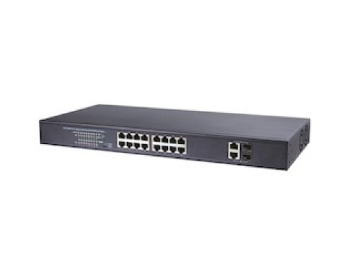 LIBERTY SECURITY  LPOESW16E      16CH, 250W, GIGABIT UNMANAGED POE SWITCH WITH 2X RJ-45/SFP COMBO, 250M EXT.