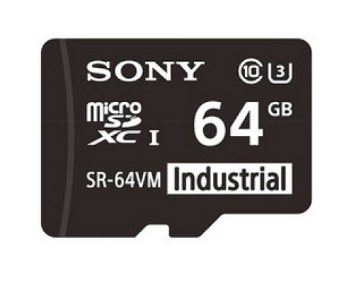 SONY  SR-64VMA               IP Camera SD Card, MicroSD, U3, MLC NANA Flash Memory, Class 10, UHS Class I, 64 GB, 95 Mbps Read Speed, 60 Mbps Write Speed, For IP Security Camera