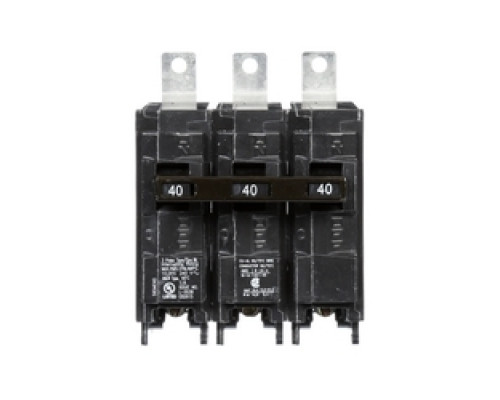 SIEMENS  US2:B340      Molded Case Circuit Breaker, Common Trip, Thermal Magnetic, Low Voltage, Panelboard Mount, 3 Pole, 240 Volt AC, 40A, 10 kA Interrupting Rating
