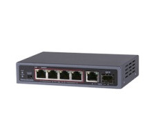 LIBERTY SECURITY  LPOESW4      4CH, 60W, GIGABIT UNMANAGED POE SWITCH WITH RJ-45 & SFP UPLINK, EXT. UL