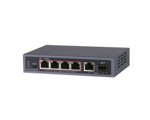 LIBERTY SECURITY  LPOESW4      4CH, 60W, GIGABIT UNMANAGED POE SWITCH WITH RJ-45 & SFP UPLINK, EXT. UL