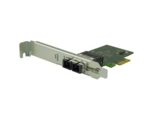 TRANSITION NETWORKS  N-GXE-SC-02      PCIe Gigabit Ethernet Fiber Network Interface Cards, 1000Base-Sx 850nm Multimode SC, 8.0 dB