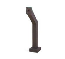 DOOR KING  1200-036      Access Control Mounting Post, Heavy Duty, Architectural Offset, Gooseneck, Pad Mount, 8