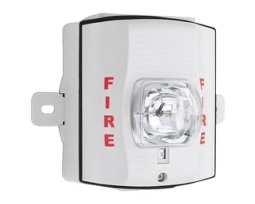 SYSTEM SENSOR  SWK               Strobe, Standard-candela, Outdoor, Wall Mount, with Backbox, White